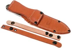 Bark River Bravo 1 A2 Rampless, Green Canvas Micarta, Brown Sheath -Lames Aventure BRK07 111GNC RS 08 bark river knives v202007