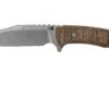Rick Hinderer Ranch Bowie Natural Canvas Micarta, Stonewashed, Couteau Bowie
