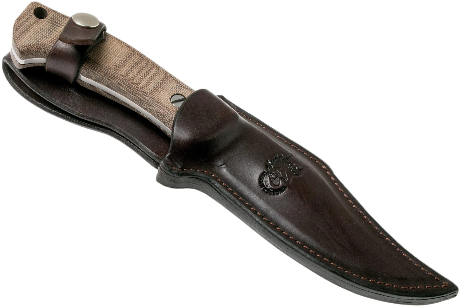 Rick Hinderer Ranch Bowie Natural Canvas Micarta, Stonewashed, Couteau Bowie 7 Rick Hinderer Ranch Bowie Natural Canvas Micarta, Stonewashed, Couteau Bowie – Image 7