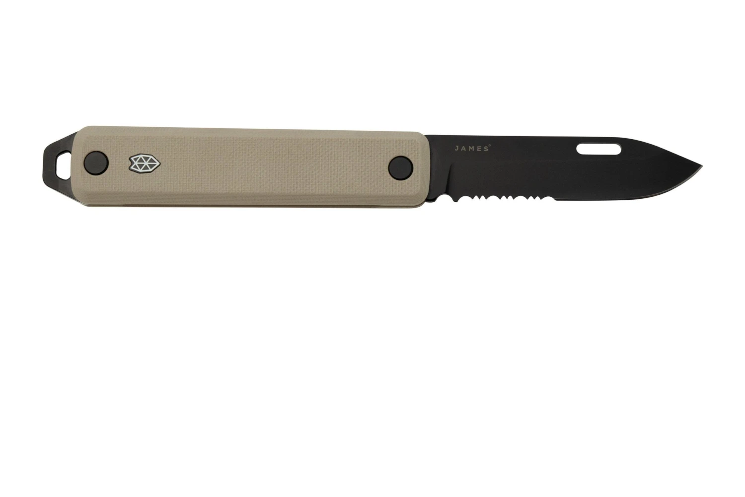The James Brand The Ellis Slim, Coyote Tan G10, Black, Serrated, KKN125195-01, Couteau De Poche 1 The James Brand The Ellis Slim, Coyote Tan G10, Black, Serrated, KKN125195-01, Couteau De Poche