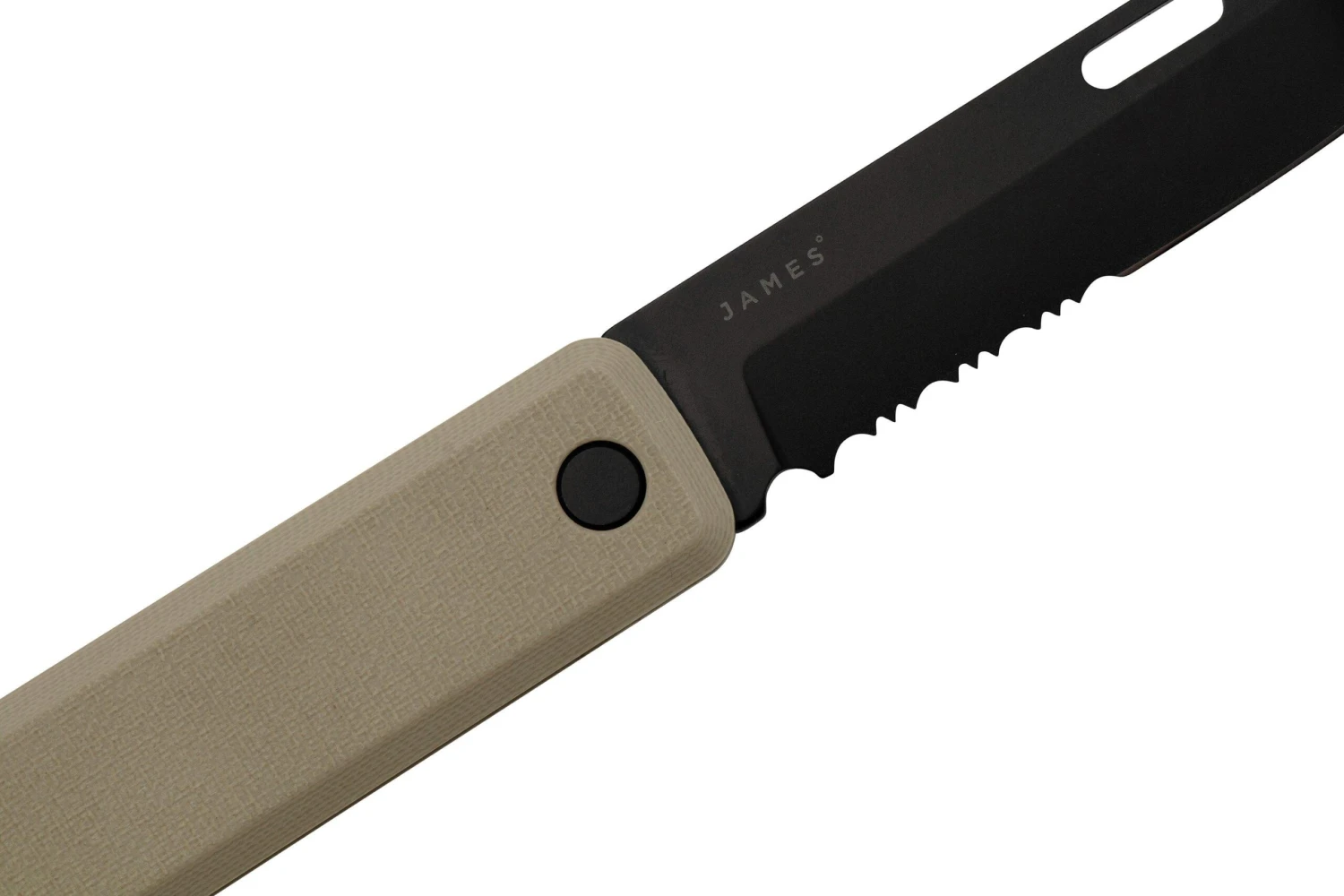 The James Brand The Ellis Slim, Coyote Tan G10, Black, Serrated, KKN125195-01, Couteau De Poche 5 The James Brand The Ellis Slim, Coyote Tan G10, Black, Serrated, KKN125195-01, Couteau De Poche – Image 5