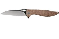 QSP Knife Locust QS117-A Brown Flax Micarta Couteau De Poche