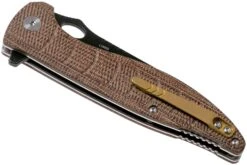 QSP Knife Locust QS117-A Brown Flax Micarta Couteau De Poche -Lames Aventure QS117 A 04 qsp